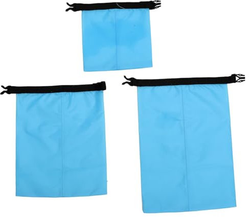 Toddmomy 3sets 1.5l 2.5l Dry Bag Set Roll-top Closure for Outdoor Activities Water-Resistant Pouch Bag for Camping Boating Kayaking (Sky) 3pcs*3
