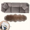 Woolous Schaffell Doppelt Teppich 180x60cm Echt Groß Natürlicher Neuseeländischer Lammfell Fellteppich, Flauschig Weich Dick Teppiche Wohnzimmer für Schlafzimmer Sofa Stuhl (Braun)