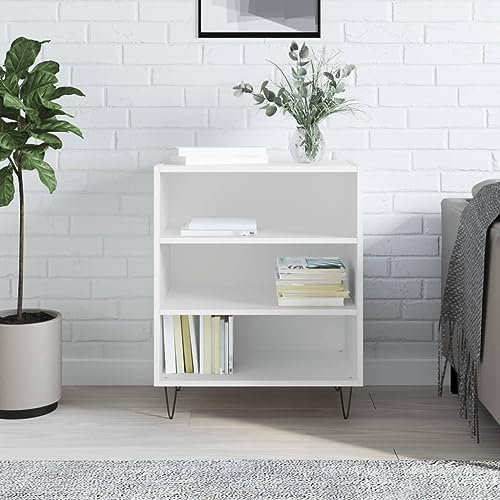 MNISDFL Vitrina Salon Aparador Cocina Mueble cafetera Aparador Madera de ingeniería Blanco 57x35x70 cm