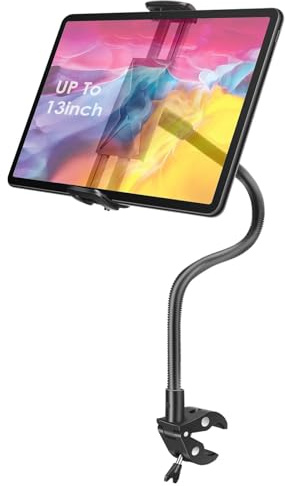 EEEKit Support Tablette pour Vélo, Porte Telephone Velo avec Col de Cygne 360° Rotation pour 4.7 à 13 Téléphone Tablette