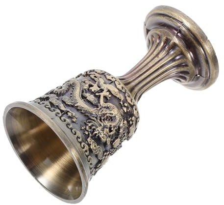 OUNONA Copa De Licor De Copa De Vino Ornamental De Aleación De Zinc Artesanal De Metal Vintage Para Decoración Del Hogar