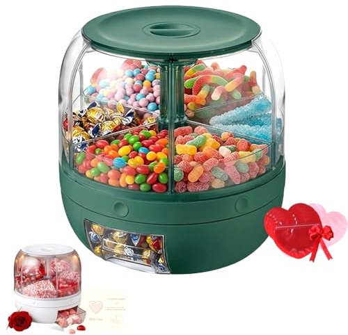 HWIREUIGT Distributore di Caramelle di San, Mini Distributore di Gomme da Masticare, Distributore di Cereali con Coperchio per Bambini, Aula, Festa, Casa B