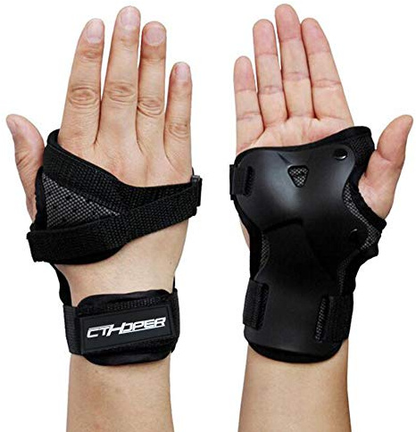CTHOPER Impact Wrist Guard Protective Gear Wrist Brace Wrist Support for Skating Skateboard Skiing Snowboard Motocross Multi Sport Protection (L)