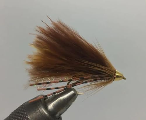 One Dozen (12) Conehead Aztek Streamer Brown Streamer Size 10- Strike Fly Company