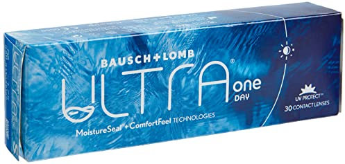 Bausch + Lomb ULTRA ONE DAY, sphärische Tageslinsen, Premium Kontaktlinsen weich, 30 Stück, / BC 8.6 mm/DIA 14.2 / -3,00 Dioptrien