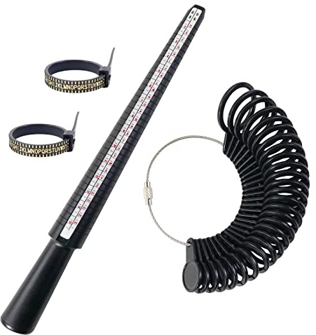 Redamancy Ring Sizer UK,Ring Measurement Tool,UK Rings Size Measure Tool Finger Gauge Kit for Measuring Rings Diameters, Finger Gauge,Jewellery Sizing