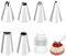 6 Stück Spritztüllen aus Edelstahl, Tüllen Kompatibel mit Spritzbeutel, Spritztüllen Groß, Spritztülle Set für Torten, Cupcakes, Krapfen, Churros
