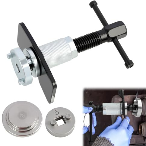 Outil de Repousse Piston de Frein Arrière en Acier, Repousse Piston Frein Pneumatique, Kit de Réinitialisation pour Étrier de Frein Auto, pour Changement de Plaquettes de Frein et Réparation