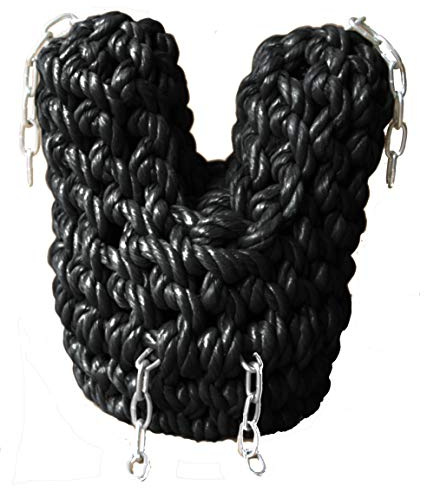 Trafalgar Marine V Bow Rope Button Fender for Canal Narrow Boat, Black