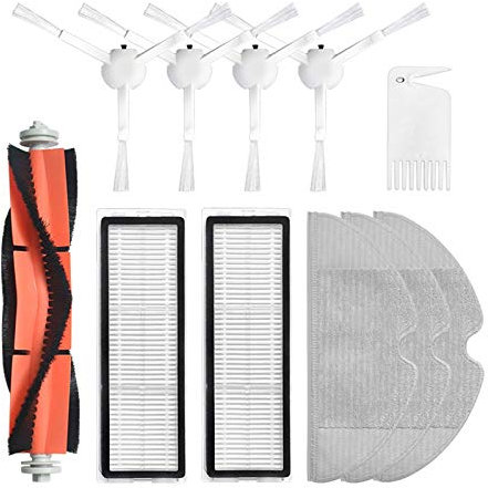 LICHIFIT Haupt-Seitenbürste HEPA-Filterteile Wischtuch Wasserkern Kamm für Mijia 1C Roboter Staubsauger Ersatzzubehör