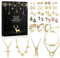 MJARTORIA 2024 Schmuck Adventskalender Weihnachtskalender Damen Mädchen Adventskalender Weihnachten Countdown mit 24 Überraschungen Weihnachten Geschenk