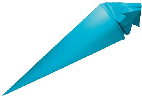 PAINT IT EASY NEU Schultüte/Zuckertüte rund geklebt mit Filzmanschette, 70cm, hellblau