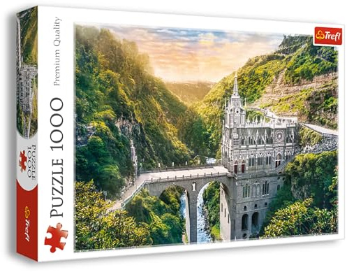 Trefl Las Lajas Sanctuary Colombia - 1000 Piece Jigsaw Puzzles for Adults & Children Aged 12+ Catholic Casilica Church Puzzle