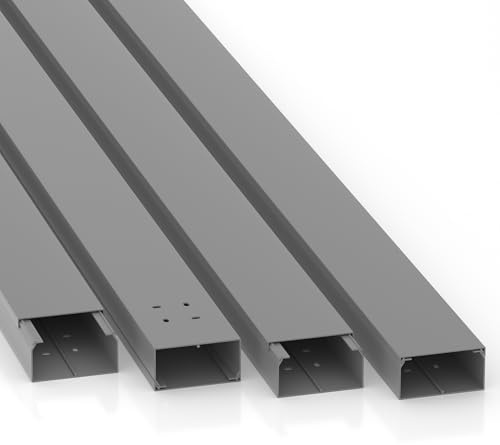 CILSON CLSK-120060: Kabelkanal, 120x60 mm, 1x 1 m Länge, Grau, robuste Verarbeitung, einfache Installation, optimale Kabelführung