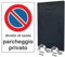 Pubblimania Verbot von Parkplätzen für Privatparkplätze Verkehrszeichen aus Metall mit Halterungen und Bolzen für die Montage an einem Pfosten 40 x 60 cm (Privatparkplatz)