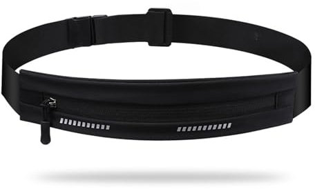 Laufgürtel für Handy, Lauftasche Jogging, Hüfttasche, Sportgürtel, Sport Jogging Gürtel, Fitnessgürtel, Handytasche, Running Belt, Laufen, Sport, Fitness für alle Smartphones (Schwarz)