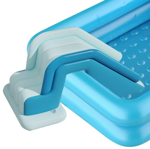 Tobogán inflable | Toboganes plegables para piscina | Rampa antideslizante para reuniones familiares para niños y niñas, recreación al aire libre, parque acuático, playa residencial