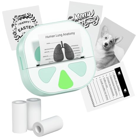 Vynetra Étiqueteuse sans encre pour organisation de bureau, autocollants imprimés, signets, reçus via l'application smartphone, technologie thermique, imprimante d'autocollants pour plan de travail