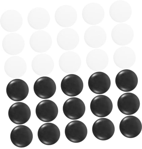 ibasenice Pièces de Go en Résine 100 Pcs Noir et Blanc, Jeu de Société Éducatif pour Garçon et Filles et Adultes, Accessoires Compacts pour Usage à Domicile et École