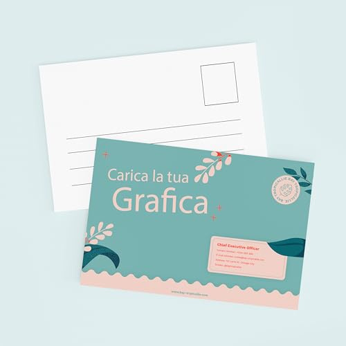 DW Print Cartoline personalizzate fronte e retro - 15x10 cm – Foto e testo su misura – Layout postale o invito – Carta 300gr usomano di qualità - 40 pezzi