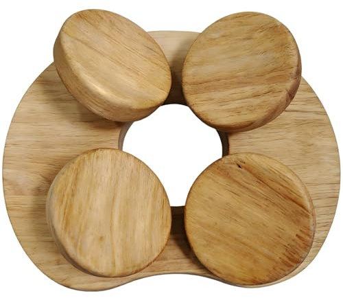 Appui-tête de sauna en bois, support à quatre points, design creux respirant, accessoires en bois naturel, 23,1 x 17 cm, cou relaxant, soutien lombaire