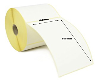 Thermo-Etiketten weiß 100 x 150 mm - Zebra GK420D, GX420D, GK420T - 10 Rollen 2500 Etiketten