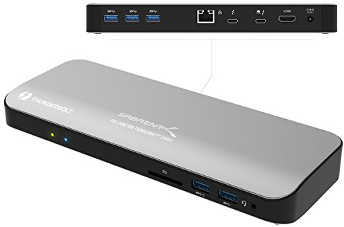 Thunderbolt 3 Docking Station with 4 USB 3.0 for Data and charging, HDMI 4K@60Hz Display, Power Delivery (PD) Charge up to 85W, RJ-45 Ethernet, 3.5 mm audio + microphone jack, for Windows Mac