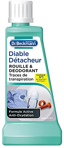 DR BECKMANN - Diable Détacheur Rouille & Deodorant 50Ml - Solution puissante pour traiter les taches de rouille - Soignez votre linge! - L'Unité