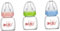 3 Pièces biberon en verre bouteille lait biberon auto-alimenté maman gourdes bouteilles gourde enfant biberons pour nouveau-né bouteille de lait pour tout-petit Gel de silice ANDRESLAD