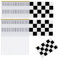 Lot de 50 drapeaux à carreaux noirs et blancs Mini drapeau de course pour sport automobile course anniversaire fête fête décoration 14 x 21 cm