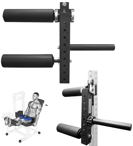 AHTAPFON Accesorio para extensión y flexión de piernas, máquina de extensión de piernas Ajustable, Apta para añadir Discos de Peso de 2 Pulgadas, Espuma Espesa, diámetro 12 cm