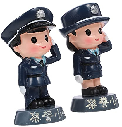 Modelo Mini de Policía en Resina 2 Piezas para Decoración de Tartas