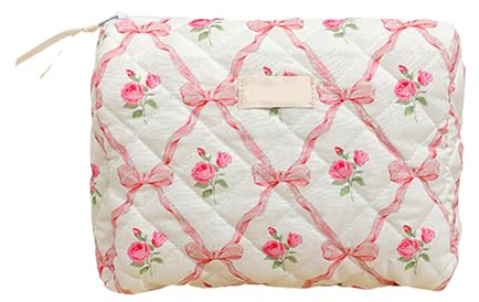 Pochette Florale Pochette de Toilette et Cosmétique de Matelassée