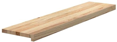 Gecheer Gradino in legno di quercia, mensola davanzale versatile 110x25x2 cm, non trattato, per complemento d'arredo interno, soggiorno, camera da letto, scaffale libreria