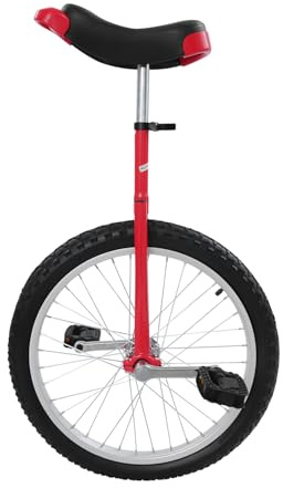 BJTDLLX Vélo monocycle d'équilibre pour adultes, hauteur réglable de 78 à 90 cm, vélo sûr, pour fitness et entraînement en plein air, capacité de charge de 75 kg (rouge)