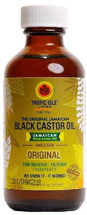 Tropic Isle Living Jamaican Black Castor Oil | Rich in Vitamin E, Omega Fatty Acids & Minerals | For Hair Growth Oil, Skin Conditioning, Eyebrows & Eyelashes, Scalp and Nail Care