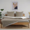 Blumtal Premium Bettwäsche 140x200 Sommer + Kissenbezug 80x80 cm 2er Set - Oeko-TEX zert. Sommer Bettwäsche 140x200 wendbar - maschinenwaschbarer, zweifarbiger Mikrofaser Bettbezug Weiß/Taupe