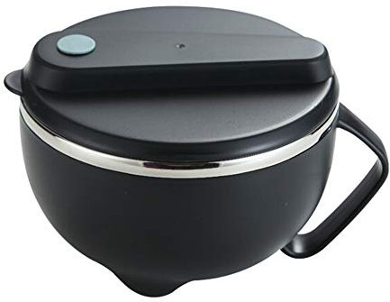 Benoon Scatola Da Pranzo In Acciaio Inossidabile Con Coperchio, Croccante Per Contenitore Di Cibo Per Scodella Di Zuppa Di Riso E Spaghetti Nero