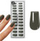 DOONAILS Soft Gel Press On Nails 30er Set Khaki Coffin Form Olivgrün Nägel zum Aufkleben Full Cover in Salonqualität Fake nails soft gel Medium Natürliches & angenehmes Tragegefühl