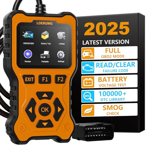 LOERUMG OBD2 Scanner Diagnostic Tool, Enhanced Check Engine Code Reader, Car OBDII/EOBD Scanner with Fault Code Reset & I/M Readiness Auto Engine Light Diagnostic Scan Tool for Vehicles After 1996.