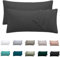 Nesture Kissenbezug 40 x 70 2er Set - kopfkissenbezug 40x70 cm Anthrazit, 100% Mikrofaser kissenbezüge mit Reißverschluss, Weich und Bügelfrei