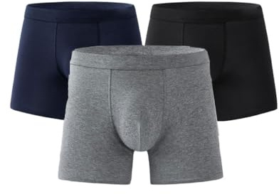 3PCS Octipa Men's Ultra-Absorbent Incontinence Boxer Briefs, Men’s Incontinence Pants High Absorbency Boxer Brief, Washable Reusable Leakproof Protective Pants, Leakproof Cotton Briefs for Men (XL)