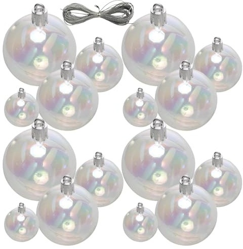 Palline ornamentali iridescenti, palla arcobaleno trasparente per calderone di Halloween, albero di Natale, feste, decorazioni di compleanno e matrimoni (36)