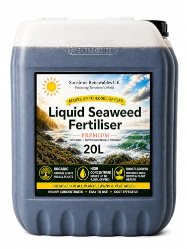 Liquid Seaweed Fertiliser 20L Concentrate – Makes up to 2,000L Feed – High Strength Organic Plant Food for Faster Growth, Strong Roots & Healthier Plants
