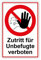 Zutritt für Unbefugte verboten Schild 20 x 30 cm aus stabiler PVC Hartschaumplatte 3mm mit UV-Schutz von STROBO