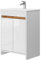 Vicco Badmöbel-Set Lemgo, Badezimmerschrank-Set, Weiß Hochglanz, 2 Teile, Unterschrank 60 cm