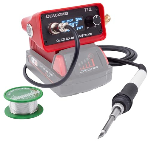 Deackimei Cordless Soldering Iron Station Kit for Milwaukee M18 18V Battery