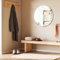 Sqinor Spiegel Rund 50cm Rahmenlos HD Spiegelglas Wandspiegel, Badspiegel Rund ohne Rahmen, Bathroom Mirror Wall Dekorative Spiegelwand Runder Spiegel für Bad Flur Schlafzimmer Badezimmer