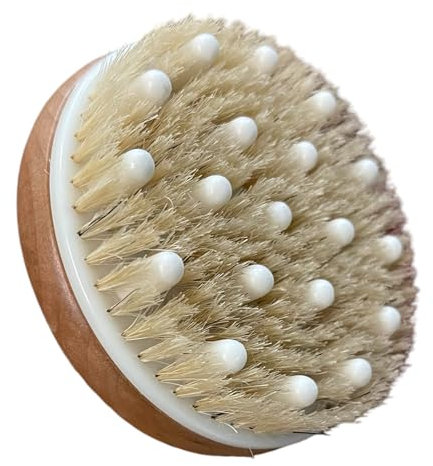 Spazzola Corpo a Secco in Setole Naturali – Esfoliante Anticellulite | Dry Brushing per Rimuovere Cellule Morte, Ridurre la Cellulite e Stimolare la Circolazione