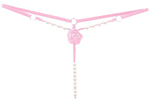 Générique String Perles pour Femme Culotte Ouvert en Dentelle String Sexy Slips Lingerie Confortable pour Cadeau Saint-Valentin Fête